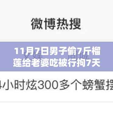 男子偷榴莲给老婆引发风波,榴莲魅力背后的行为后果解析