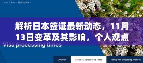 解析日本签证最新动态,11月13日变革及其影响,个人观点分享
