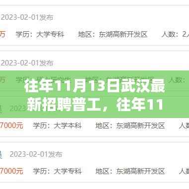 武汉最新普工招聘信息概览,历年11月13日招聘动态速递