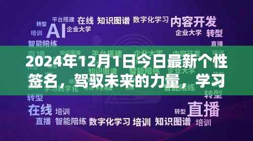 驾驭未来的力量，我的励志个性签名之旅，学习变化，自信闪耀至未来
