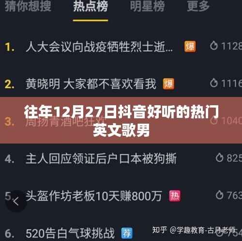 抖音热门英文歌曲推荐，男声精选榜单