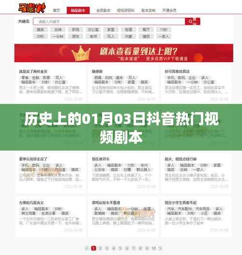 抖音热门剧本，历史一月三日精彩瞬间回顾
