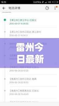 雷州今日最新数据动态速递