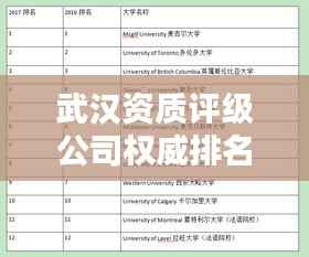 武汉资质评级公司权威排名榜单揭晓!